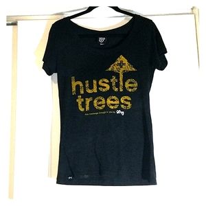 LRG Hustle Trees womens t-shirt sz L